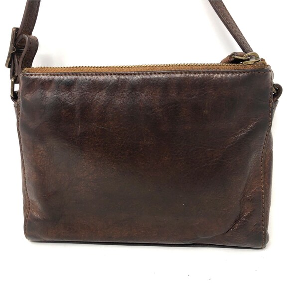 Margot New York Pebbled Leather Compact Cross Body Bag Cognac Brown Organizer - Picture 6 of 16